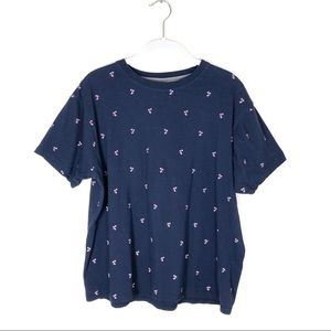 Ping Pong Pro t shirt navy with pink palm trees XL